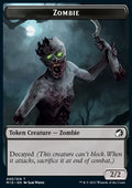 Zombie Token (Black 2/2 Decayed) - Innistrad: Midnight Hunt: Extras (Token) [XMID-T05]