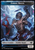 Zombie Rogue Token (Blue and Black 2/2) - Outlaws of Thunder Junction: Tokens (Token) [TOTJ-T15]