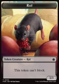 Rat Token (B 1/1 Can't Block) // Elf Warrior Token (G 1/1) - Magic: The Gathering Foundations: Tokens (Token) [TFDN-T 30/19]