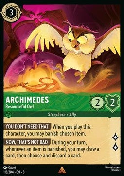 Archimedes - Resourceful Owl - Reign of Jafar (Rare) [8JAF-113]