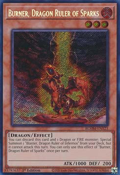 Burner, Dragon Ruler of Sparks - Battles of Legend: Monster Mayhem (Secret Rare) [BLMM-123]